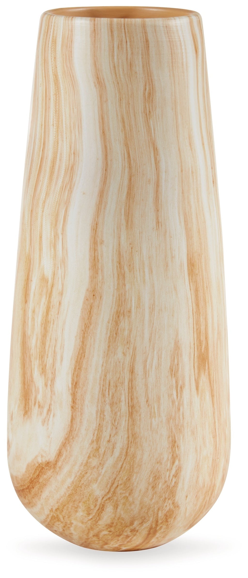 Cammen Tan/White Vase (14.25" H)