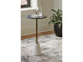 Caramont Black/White/Gold Finish Accent Table