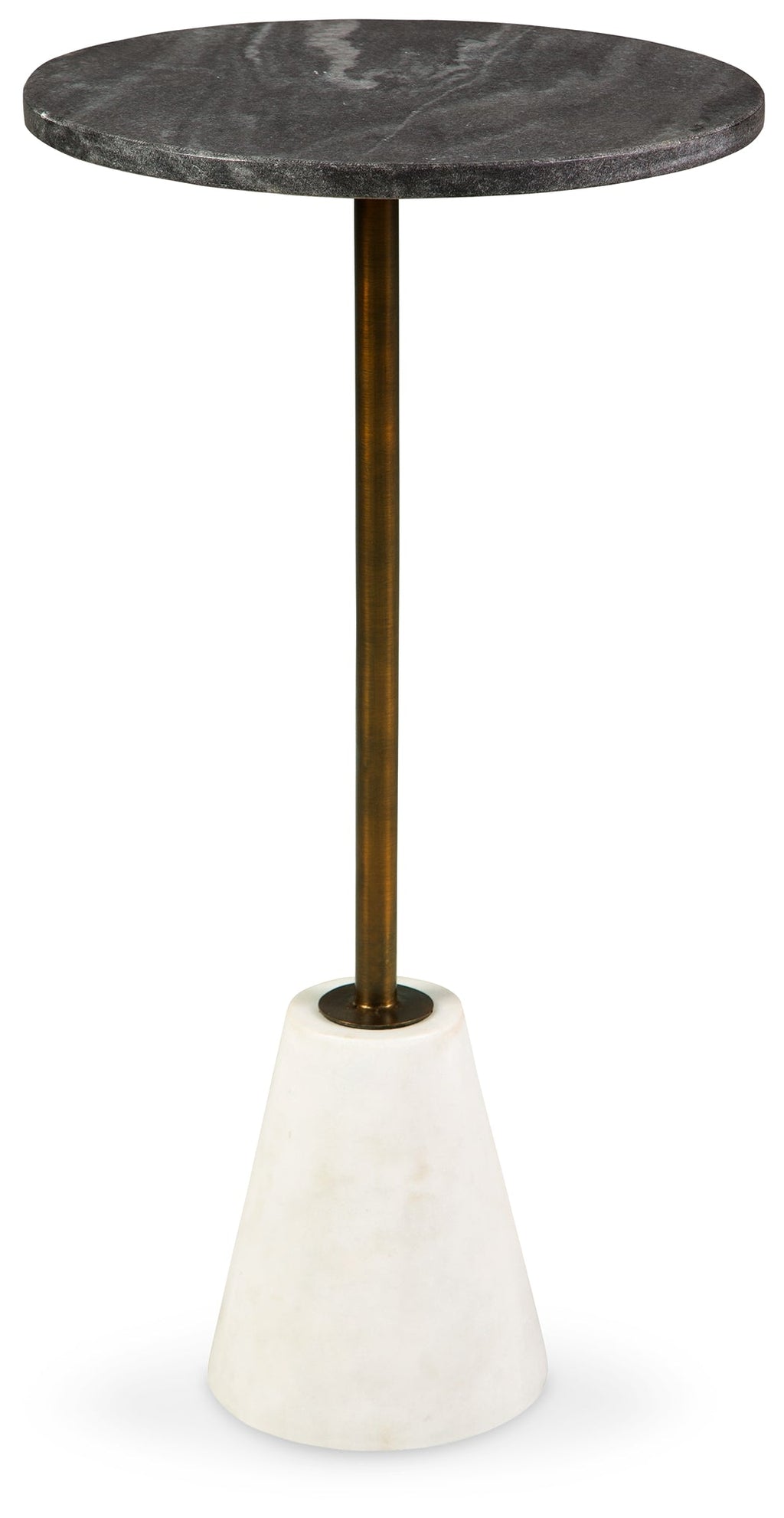 Caramont Black/White/Gold Finish Accent Table