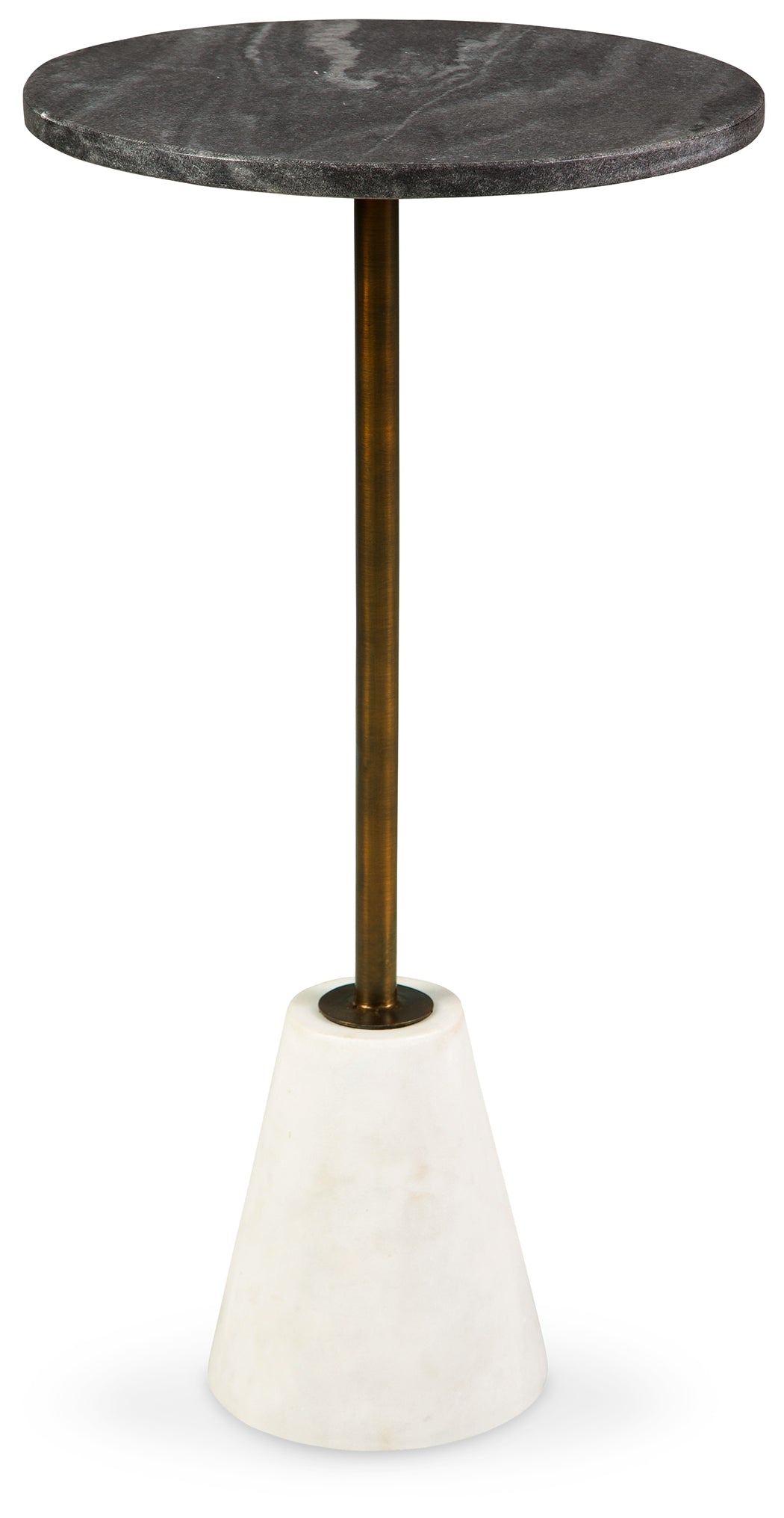 Caramont Black/White/Gold Finish Accent Table