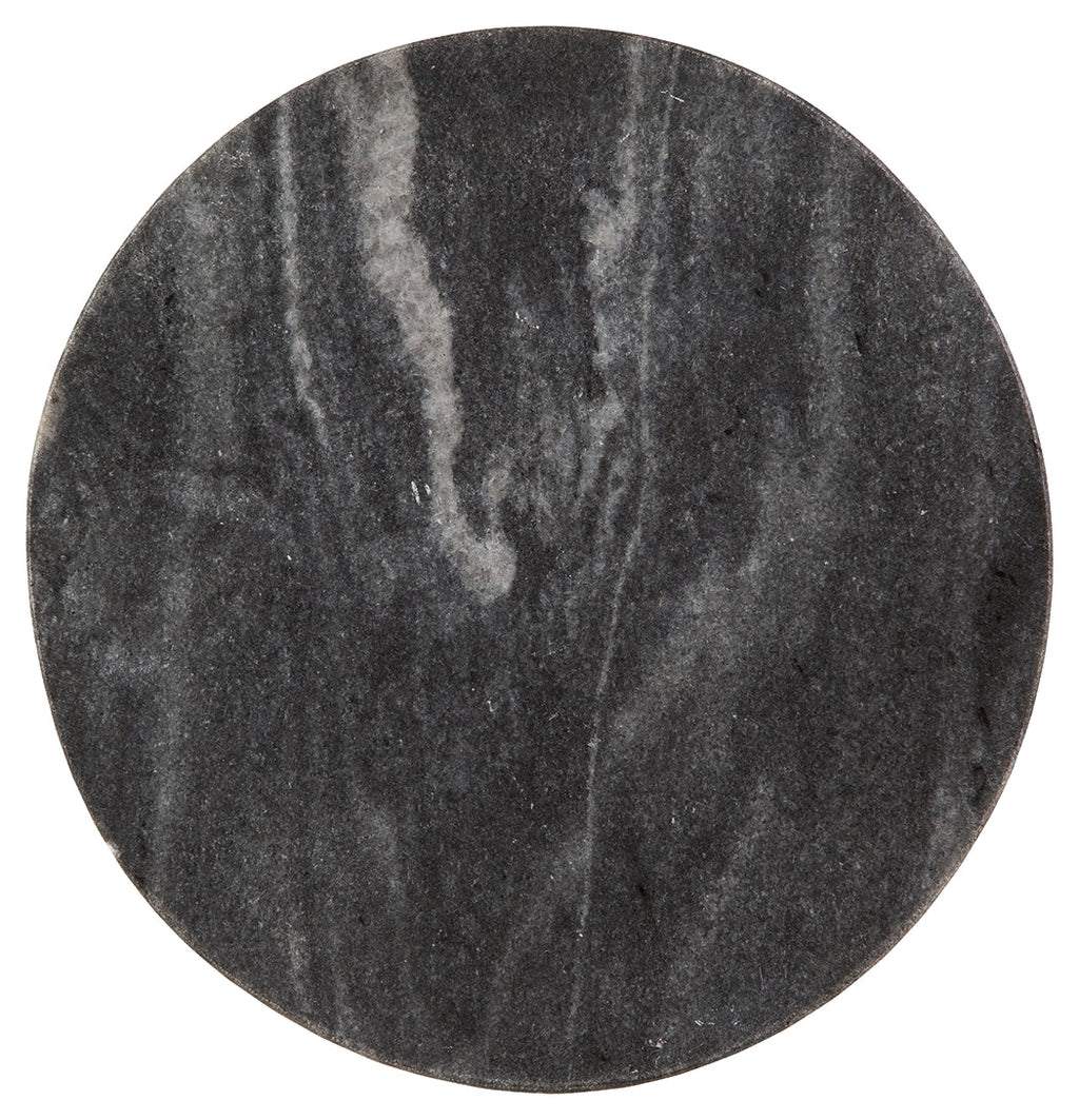 Caramont Black/White/Gold Finish Accent Table