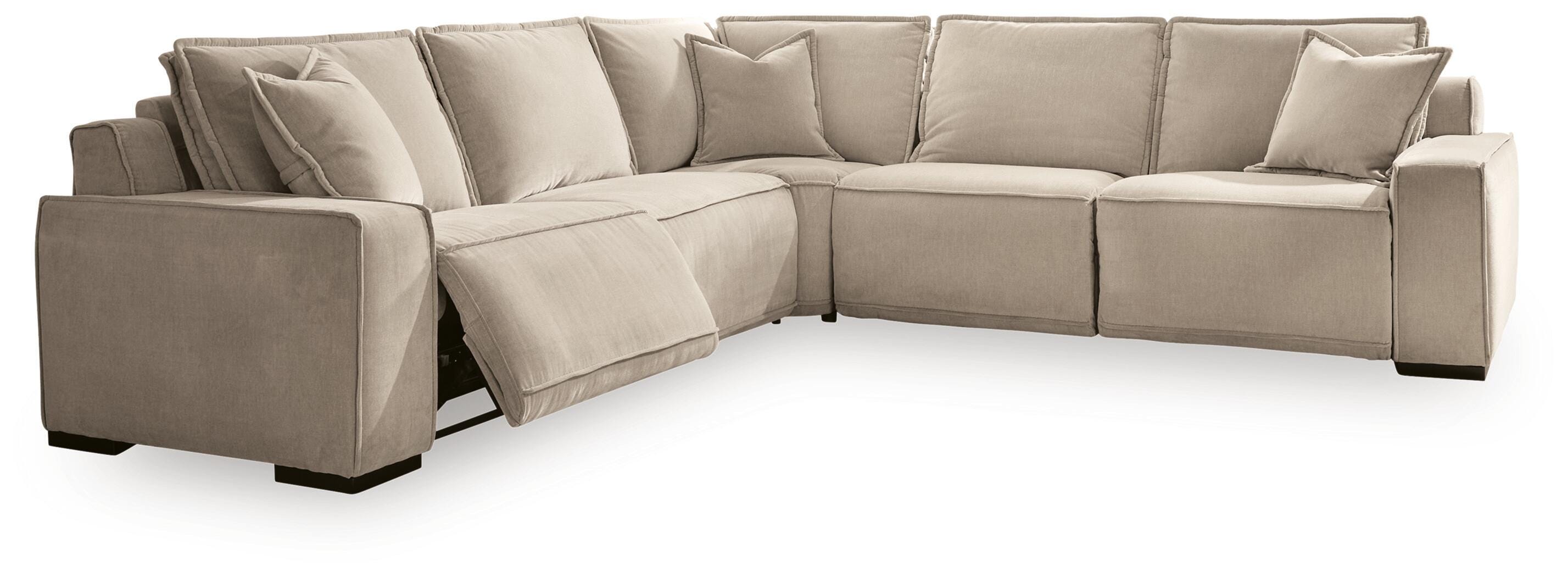 Carceri Cashmere 5-Piece Power Sectional Reclining Sofa
