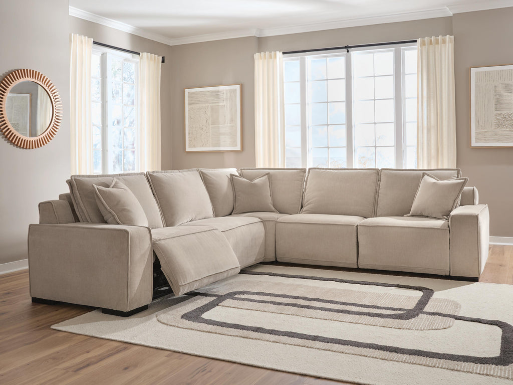 Carceri Cashmere 5-Piece Power Sectional Reclining Sofa