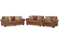 Carianna Caramel Sofa & Loveseat & Oversized Chair