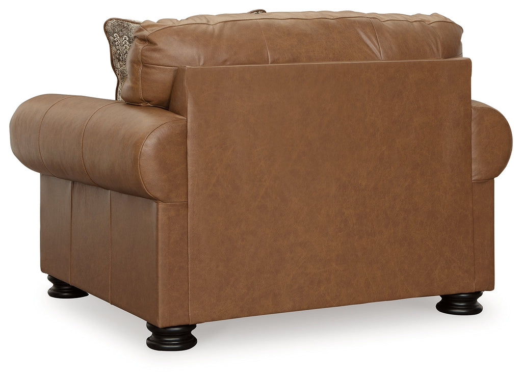 Carianna Caramel Sofa & Loveseat & Oversized Chair