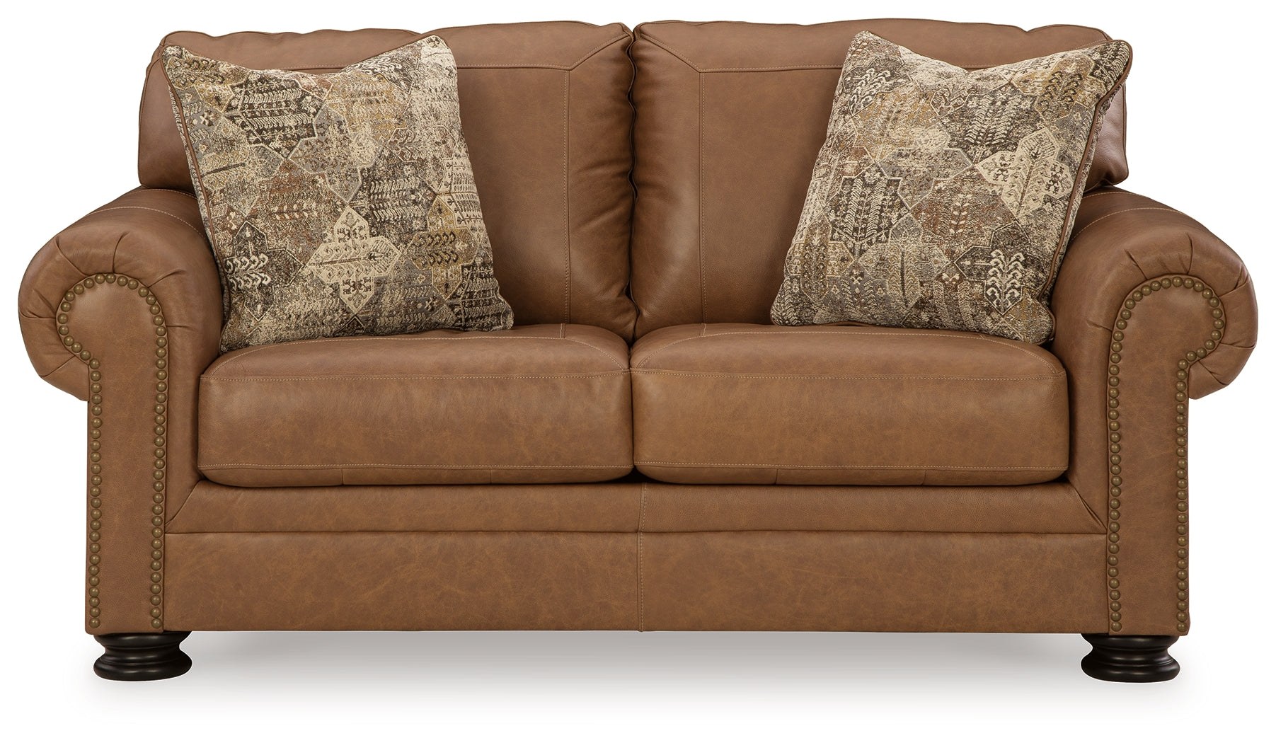 Carianna Caramel Sofa & Loveseat & Oversized Chair