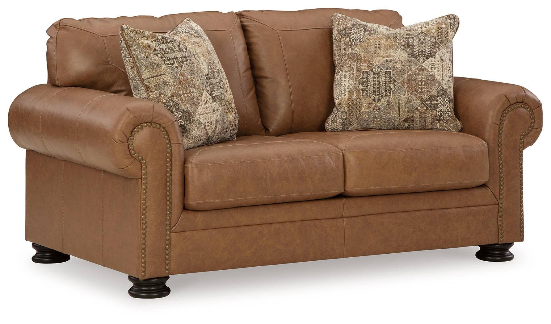 Carianna Caramel Sofa & Loveseat & Oversized Chair