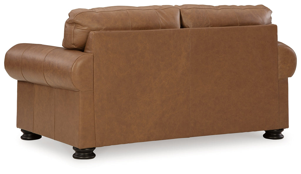 Carianna Caramel Sofa & Loveseat & Oversized Chair