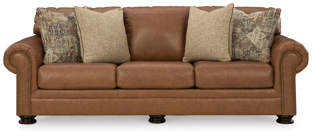 Carianna Caramel Sofa & Loveseat & Oversized Chair
