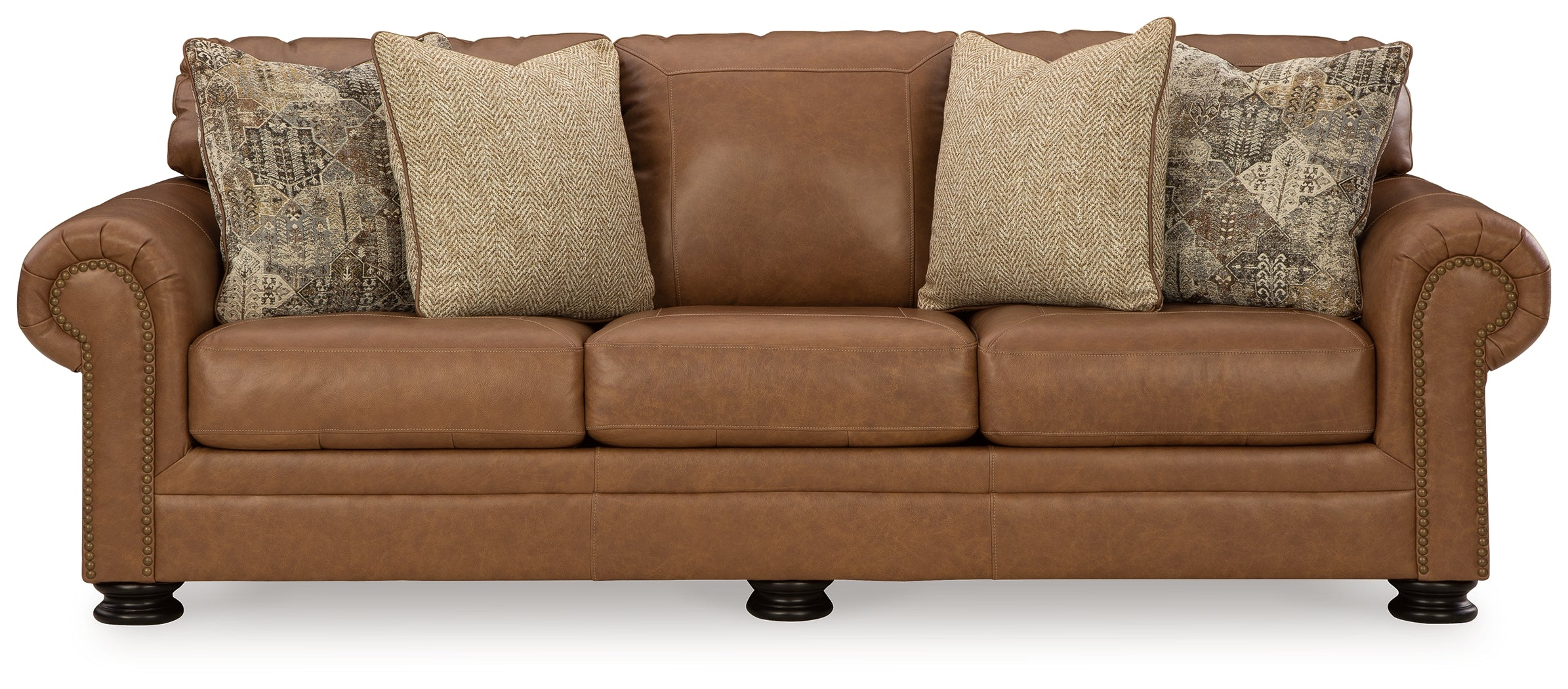 Carianna Caramel Sofa & Loveseat & Oversized Chair