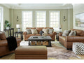 Carianna Caramel Sofa, Loveseat, Chair and Ottoman