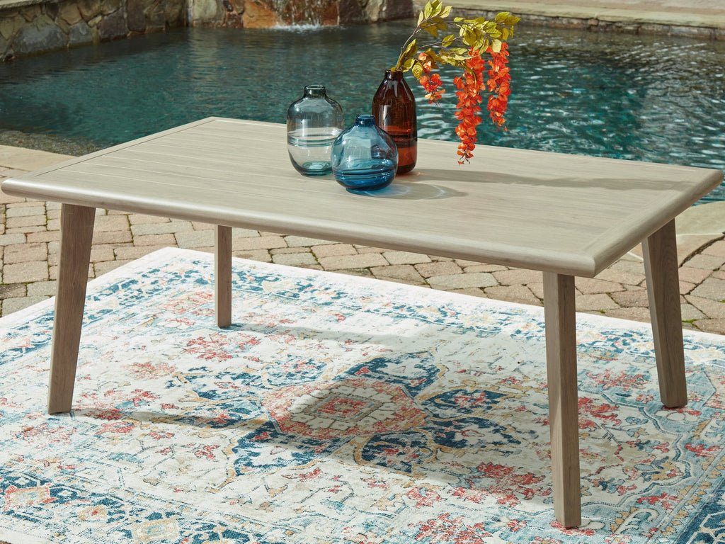 Carisbo Beige Outdoor Dining Table