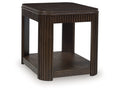 Carlibrie Warm Brown Rectangular End Table