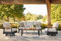 Carmel Highlands Dark Brown Sofa/Chairs/Table Set (Set of 4)