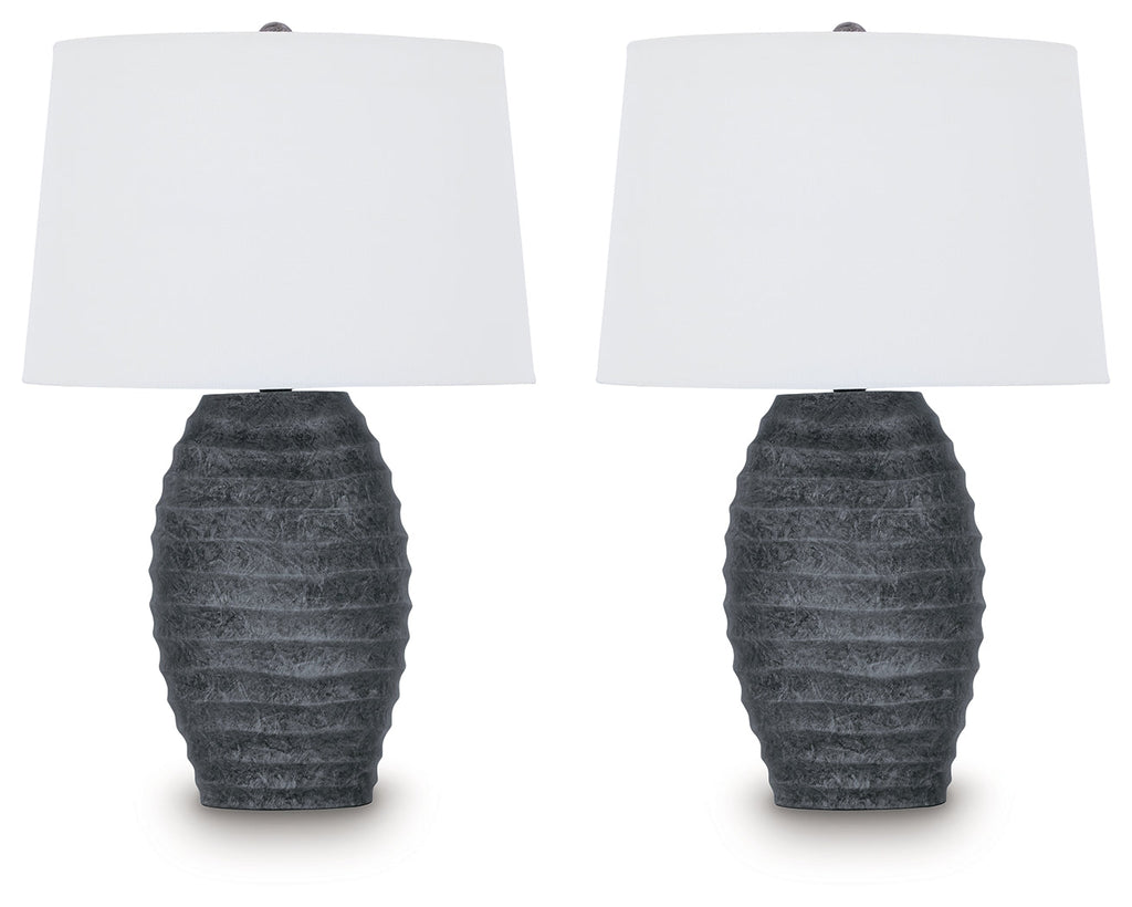 Caronick Antique Silver Table Lamp (Set of 2)