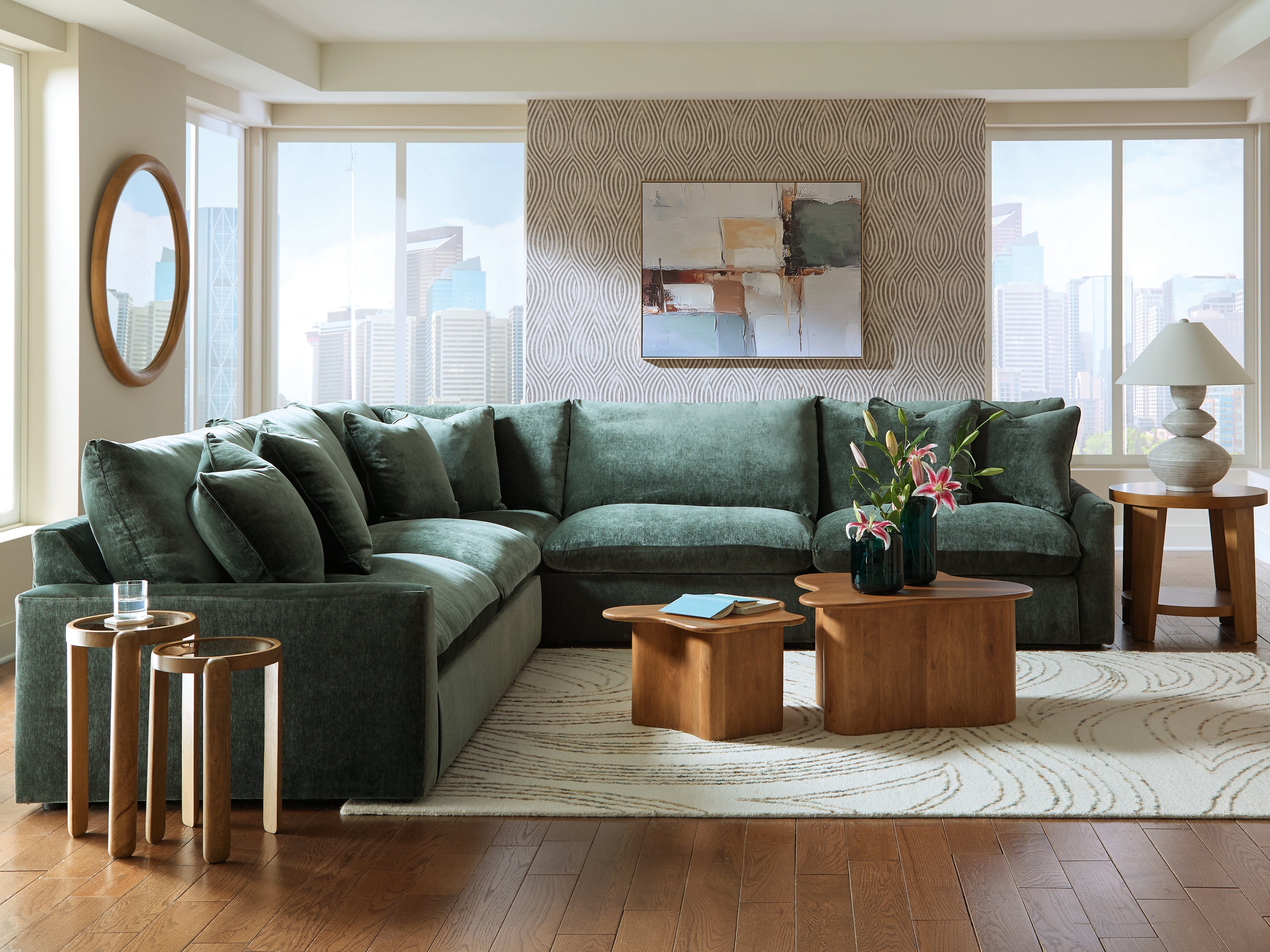 Carriage View Jade 3-Piece Sectional