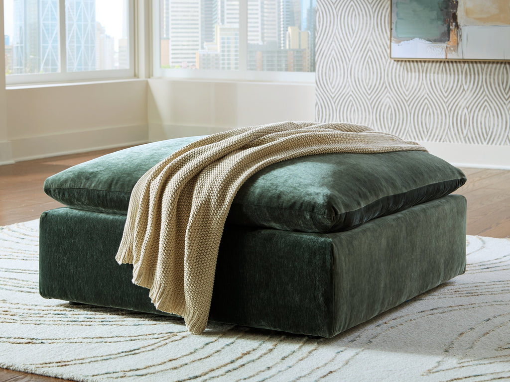 Carriage View Jade Oversized Accent Ottoman