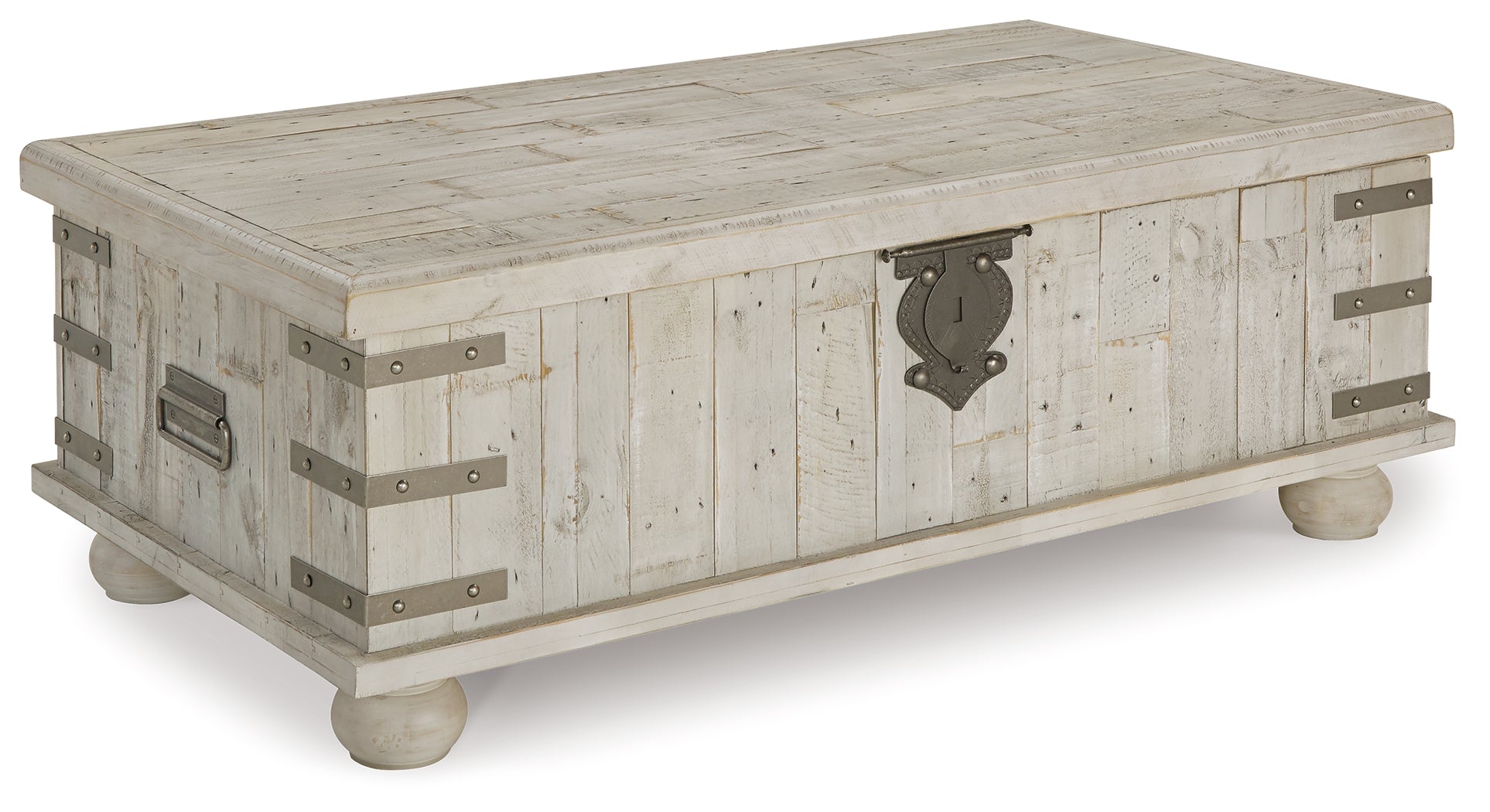 Carynhurst White Wash Gray Lift Top Coffee Table