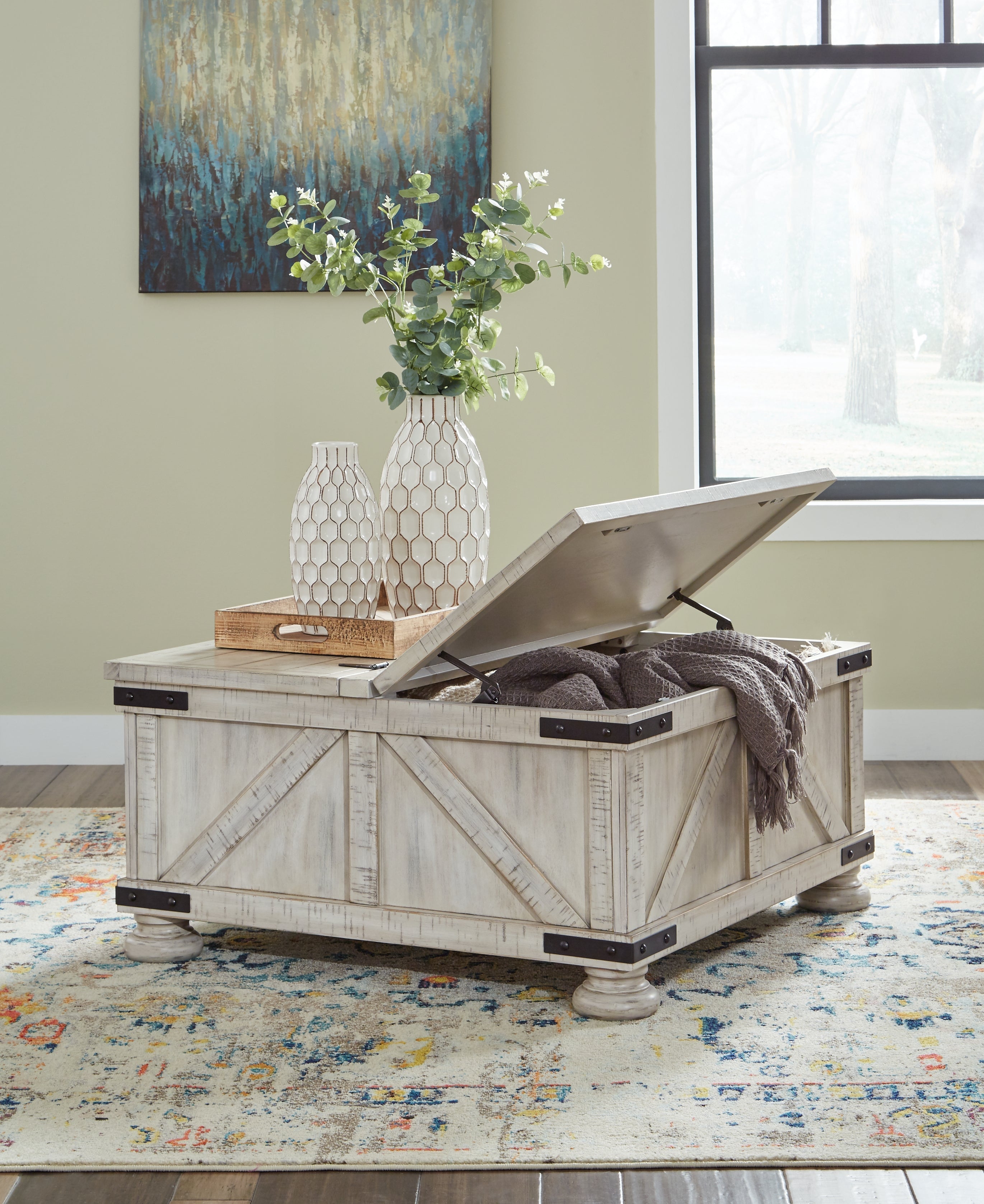 Carynhurst Whitewash Coffee Table