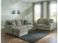 Cascilla Pewter Sofa Chaise and Loveseat