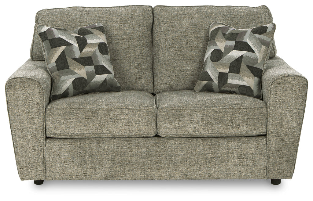 Cascilla Sofa, Loveseat, Chair and Ottoman, Pewter