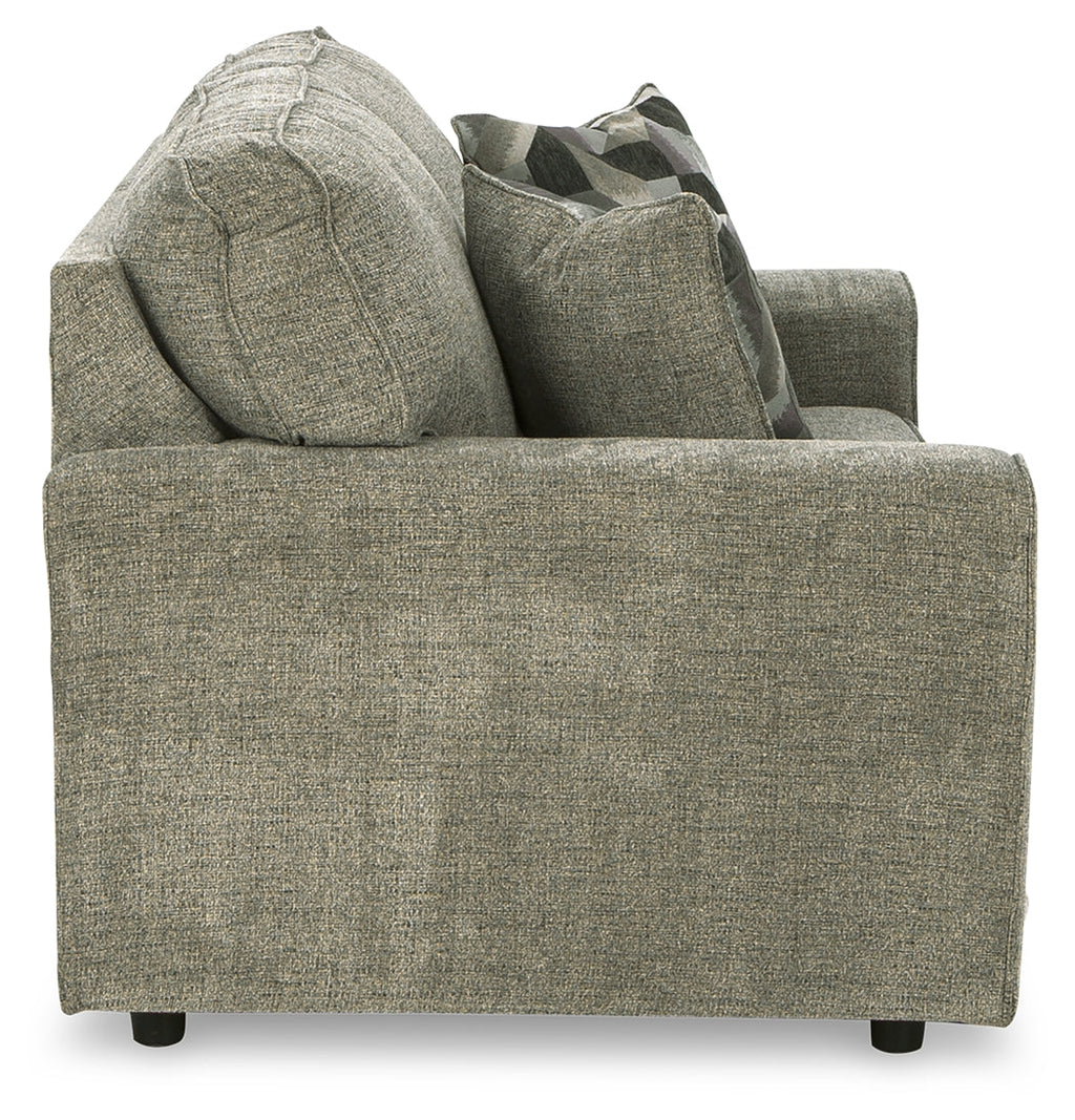 Cascilla Sofa, Loveseat, Chair and Ottoman, Pewter