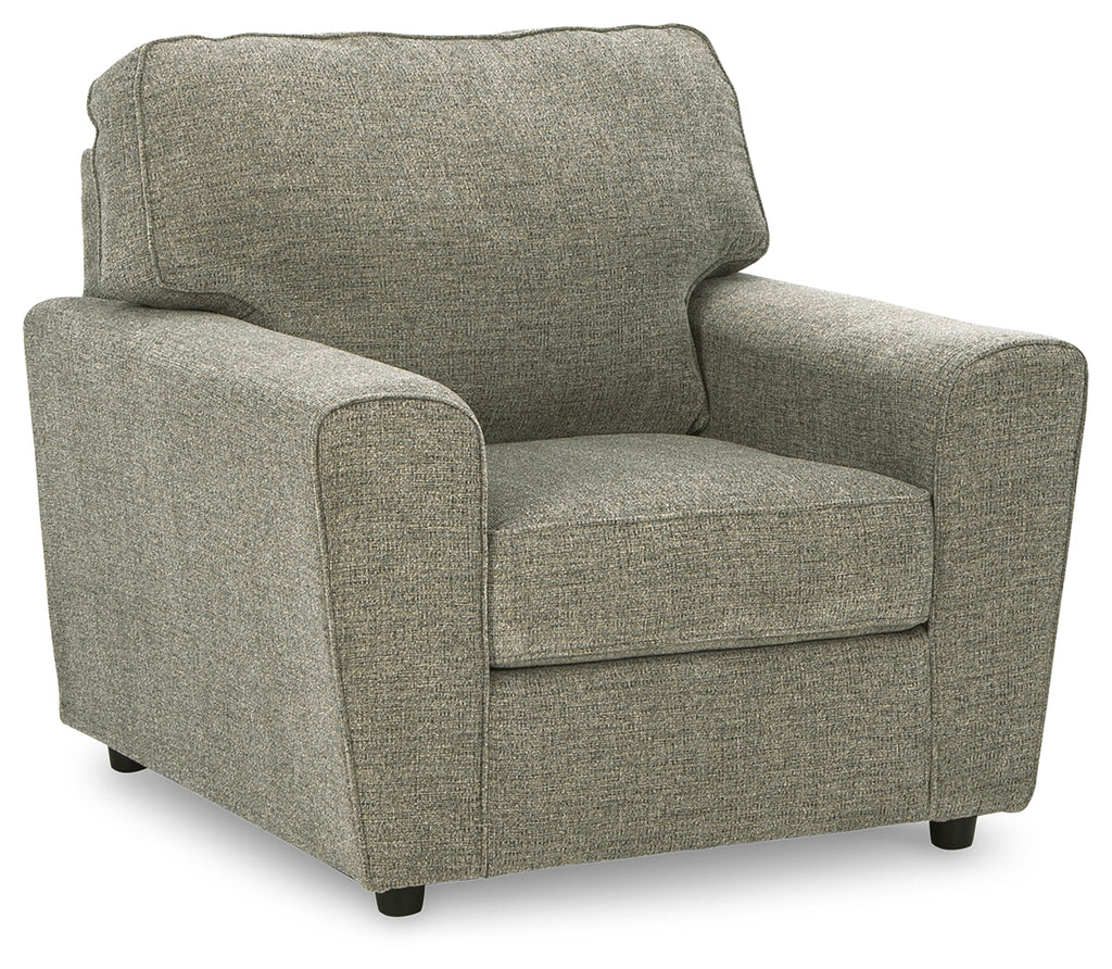 Cascilla Sofa, Loveseat, Chair and Ottoman, Pewter