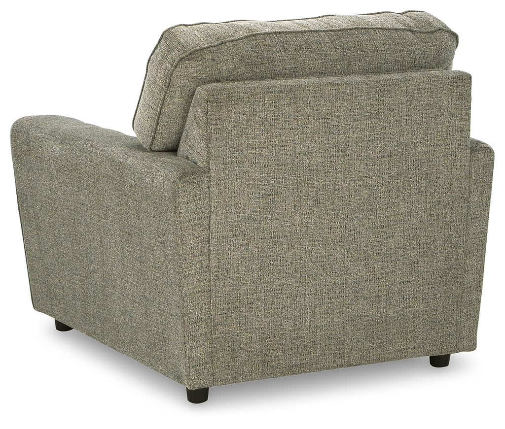Cascilla Sofa, Loveseat, Chair and Ottoman, Pewter