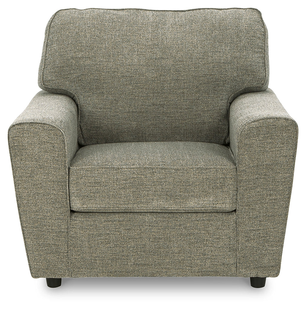 Cascilla Sofa, Loveseat, Chair and Ottoman, Pewter