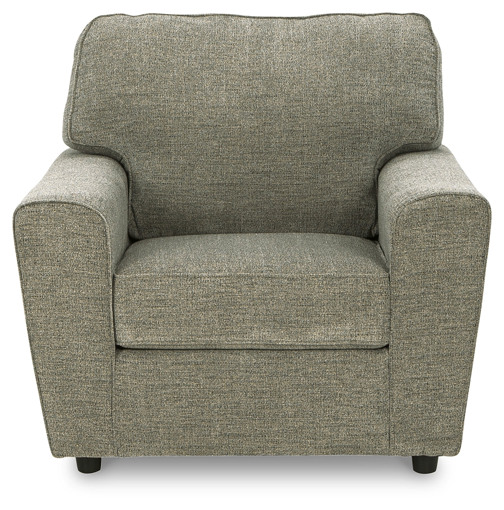 Cascilla Sofa, Loveseat, Chair and Ottoman, Pewter