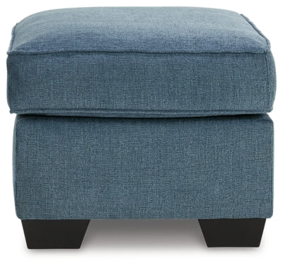 Cashton Blue Chair and Ottoman