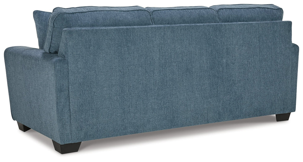 Cashton Blue Queen Sofa Sleeper and Chair