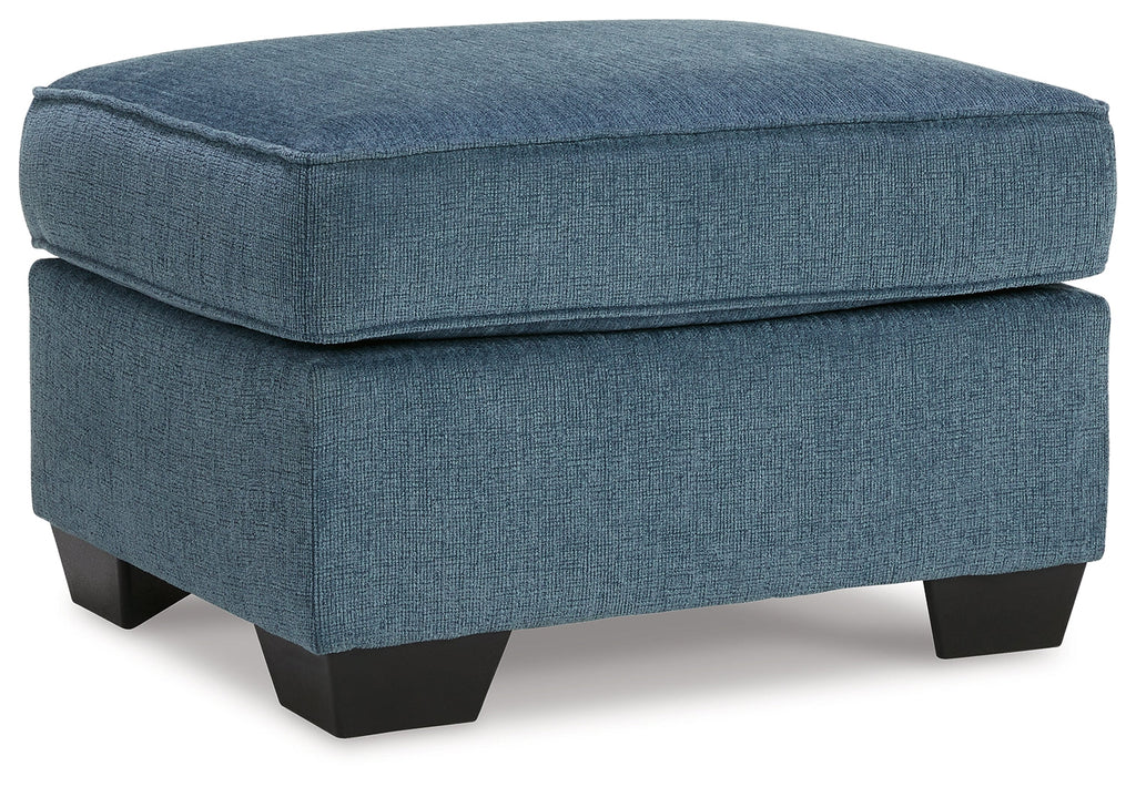 Cashton Blue Sofa, Chair and Ottoman
