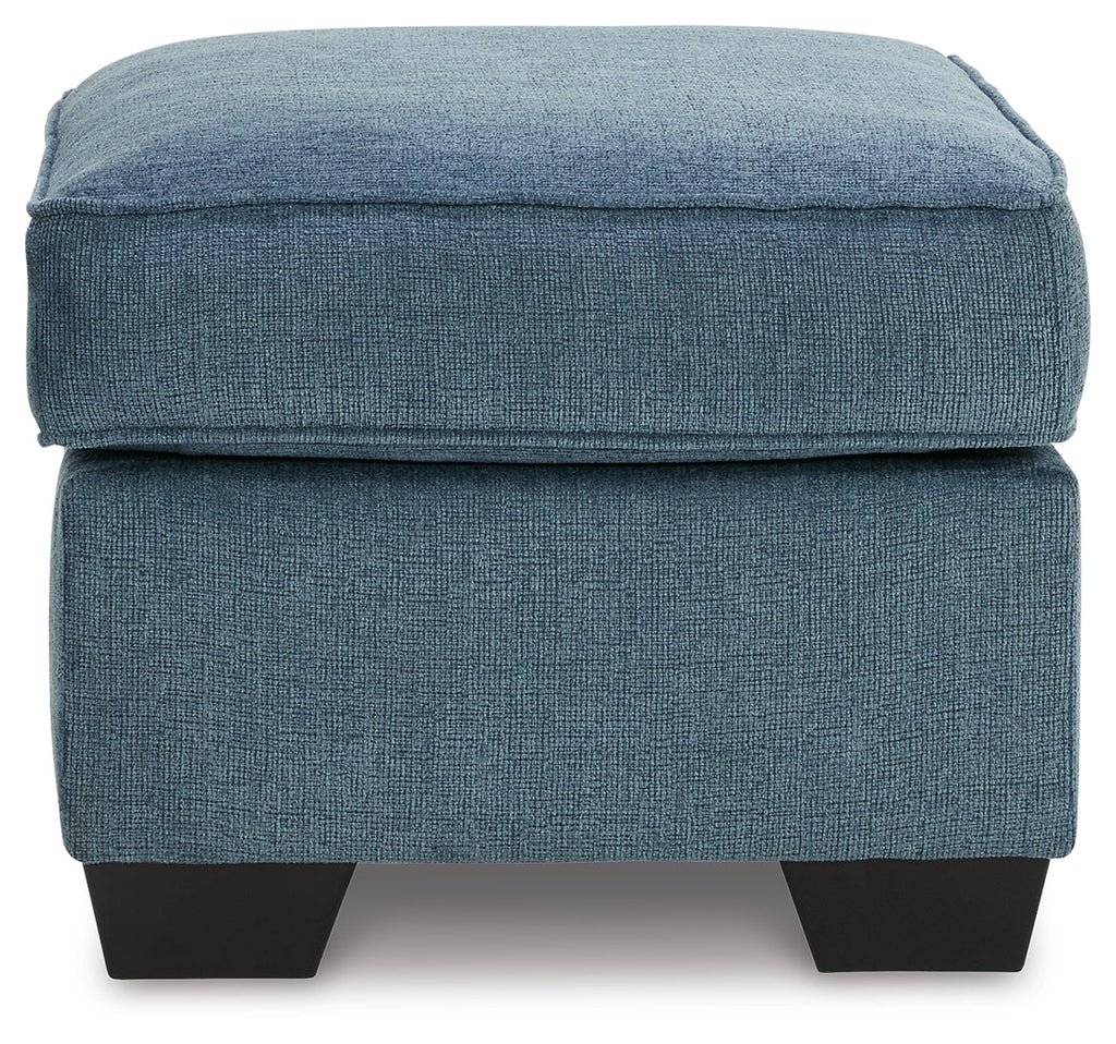 Cashton Blue Sofa, Chair and Ottoman