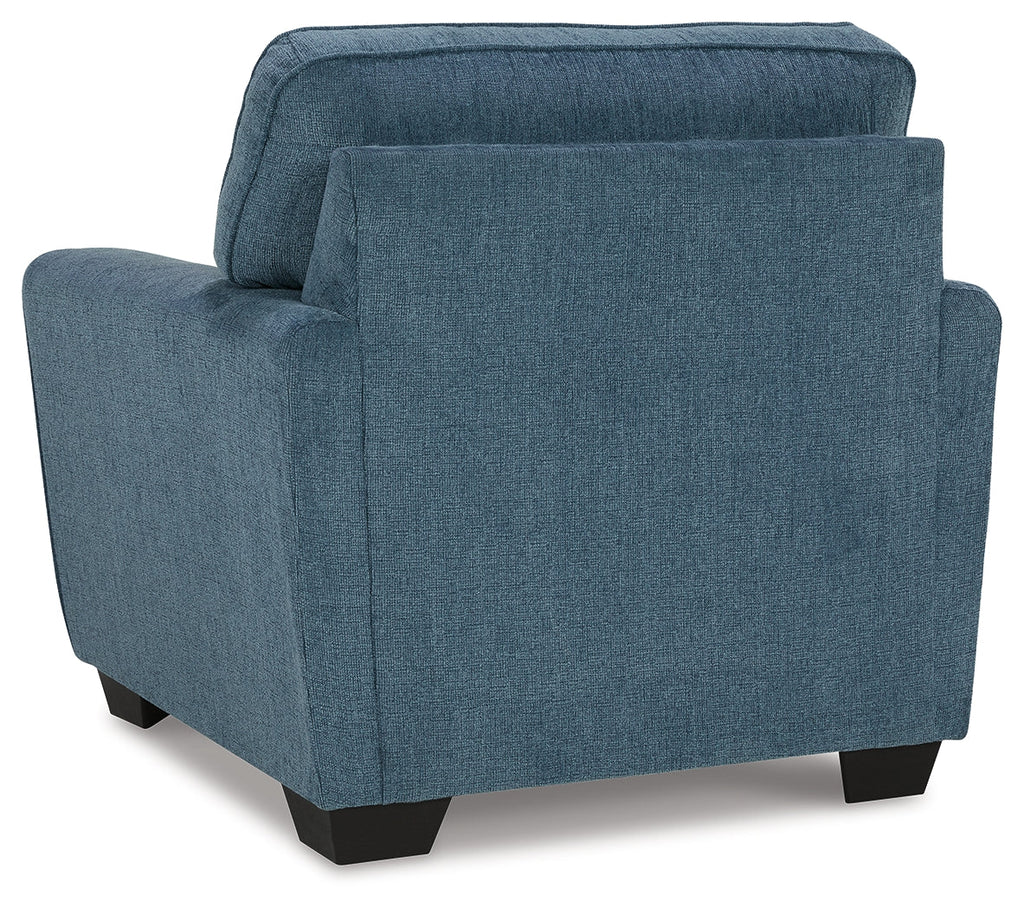Cashton Blue Sofa, Chair and Ottoman