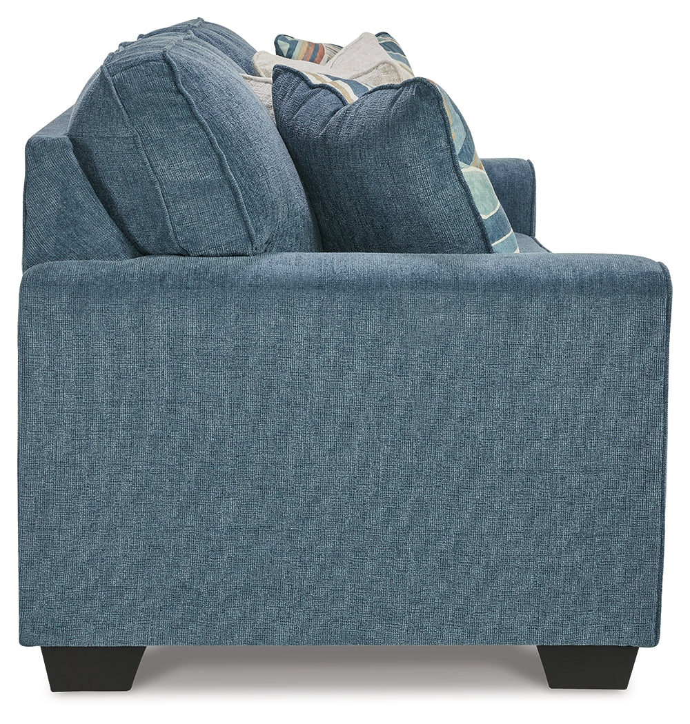 Cashton Blue Sofa, Chair and Ottoman