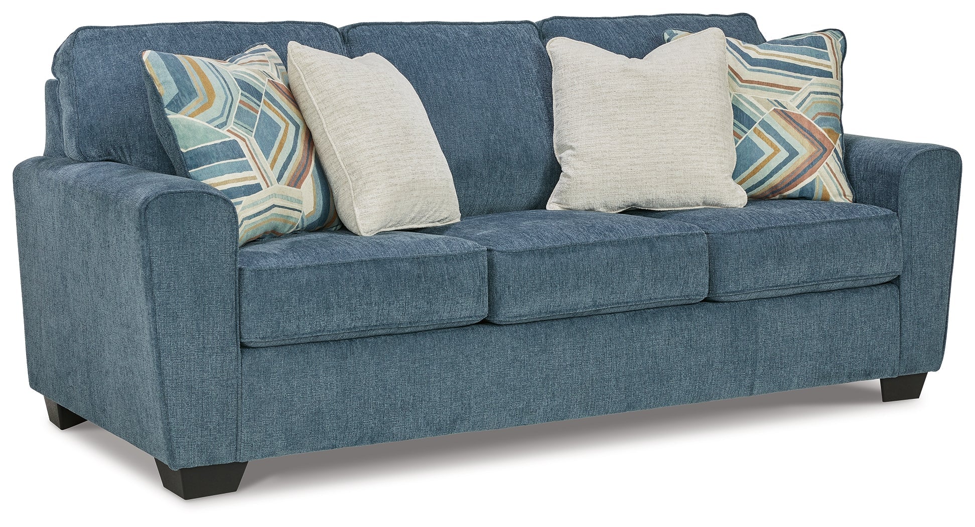 Cashton Sofa, Loveseat, Chair and Ottoman, Blue