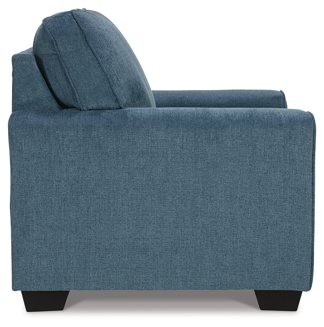 Cashton Blue Sofa and Chair