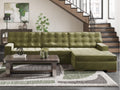 Caspian-Town Olive 2-Piece RAF Sectional with Chaise
