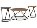 Cassbryn Brown/Black Occasional Table Set (Set of 3)