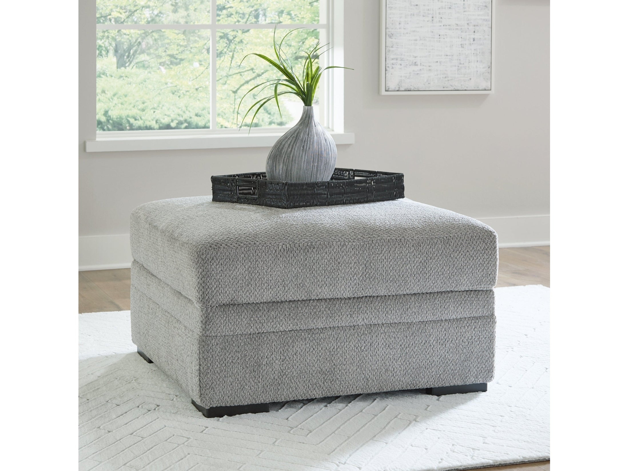 Casselbury Cement Ottoman w/ Storage
