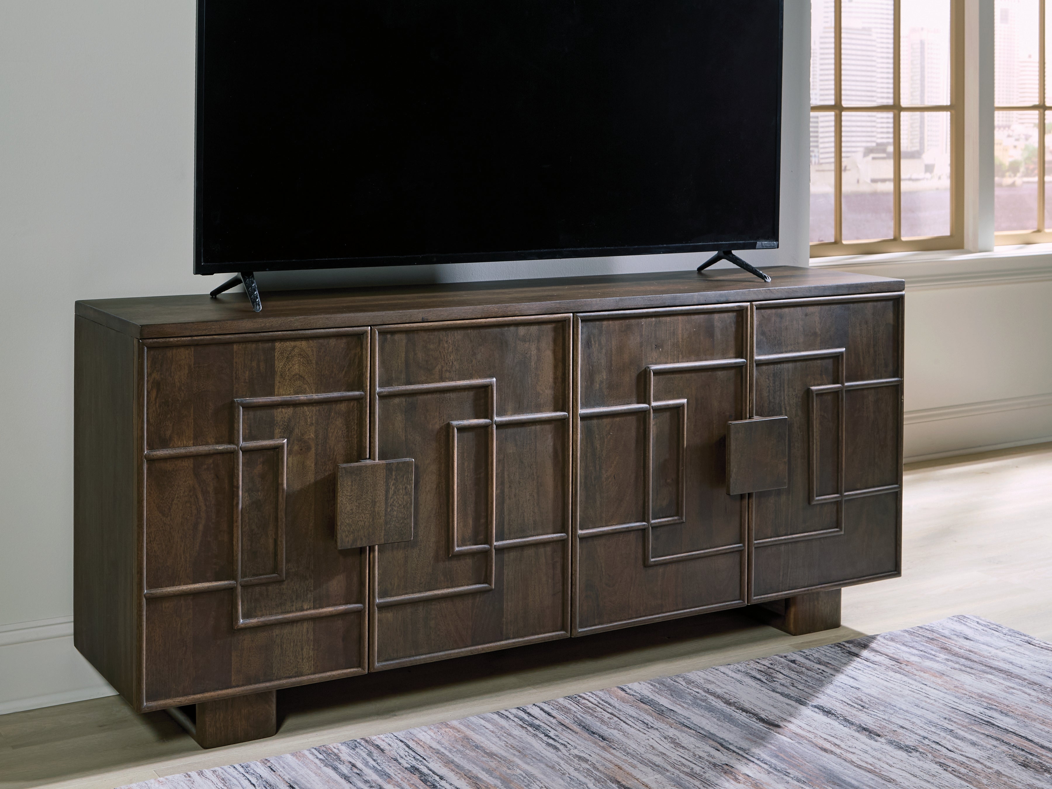 Cato Dark Brown Accent Cabinet
