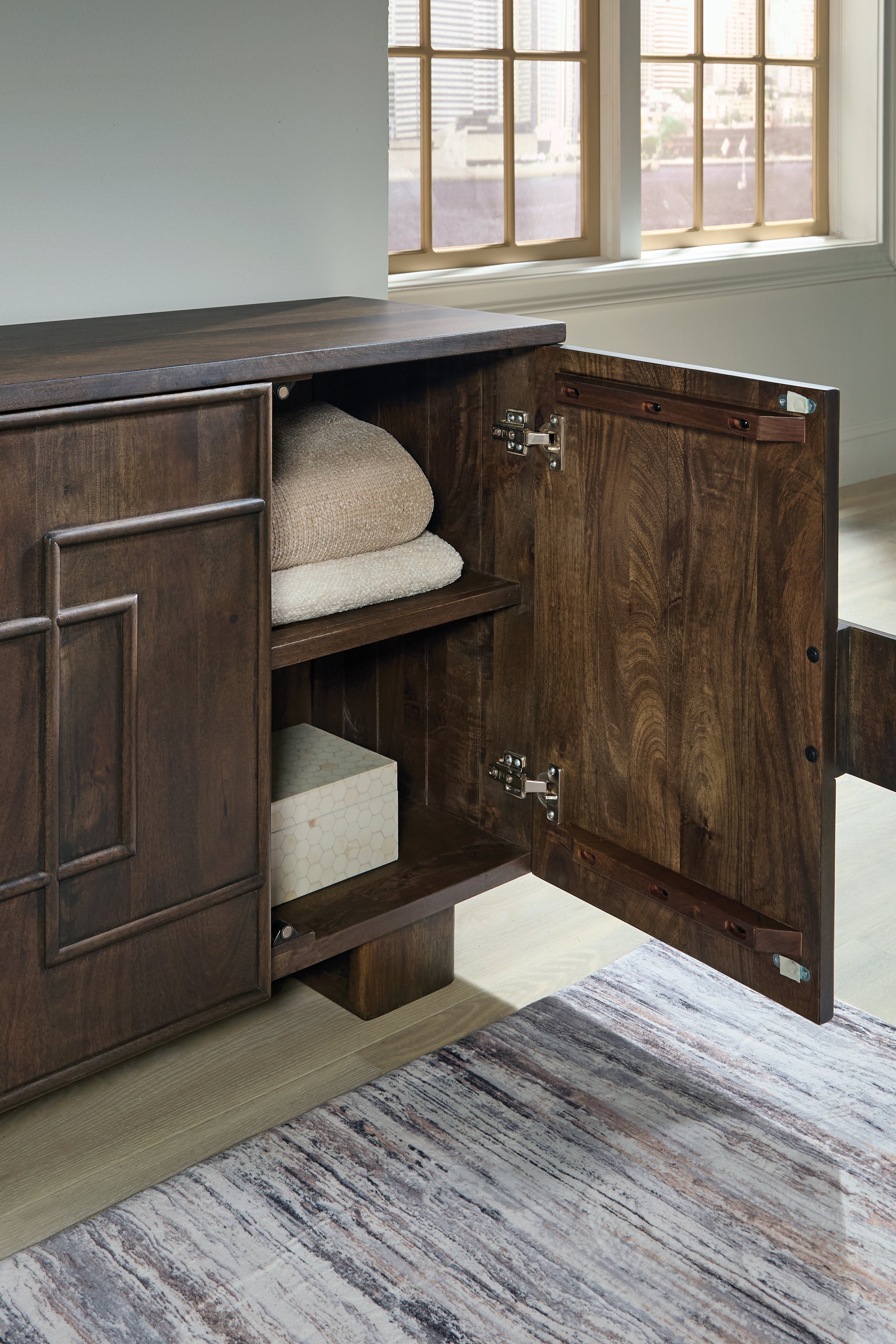 Cato Dark Brown Accent Cabinet