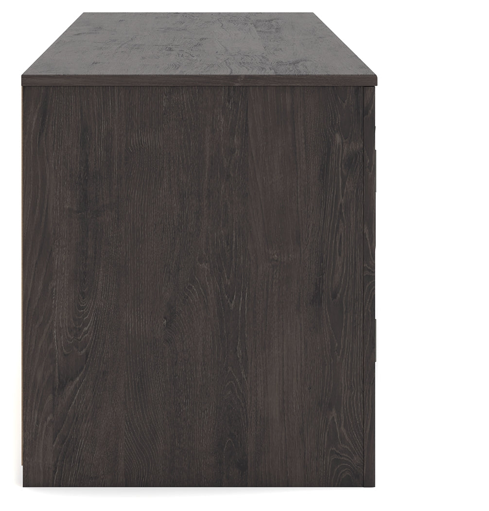 Cayboni Black 71" TV Stand with Electric Fireplace