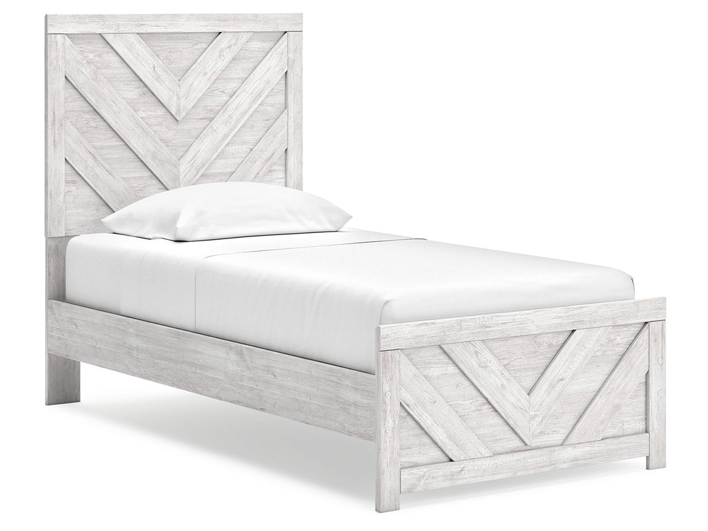 Cayboni Whitewash Twin Panel Youth Bed