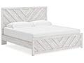 Cayboni Whitewash King Panel Bed