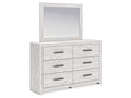 Cayboni Whitewash Dresser and Mirror