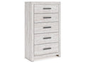 Cayboni Whitewash Five Drawer Chest