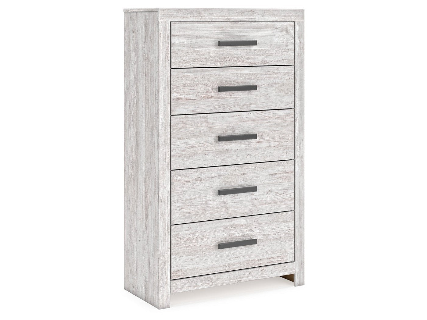Cayboni Whitewash Five Drawer Chest