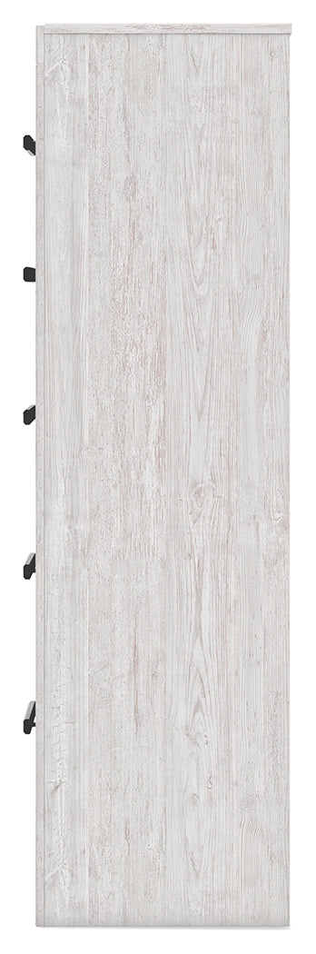 Cayboni Whitewash Five Drawer Chest